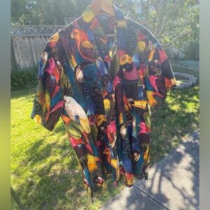 High Seas Trading Co Men's Black L Hawaiian Shrt